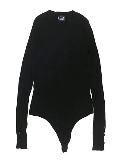 Pre-owned Scoop Bodysuit In Black