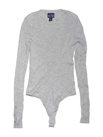 Pre-owned Scoop Bodysuit In Gray