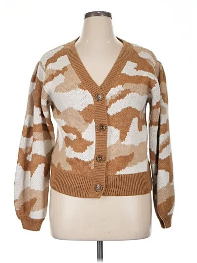 Pre-owned Scoop Cardigan Sweater In Brown