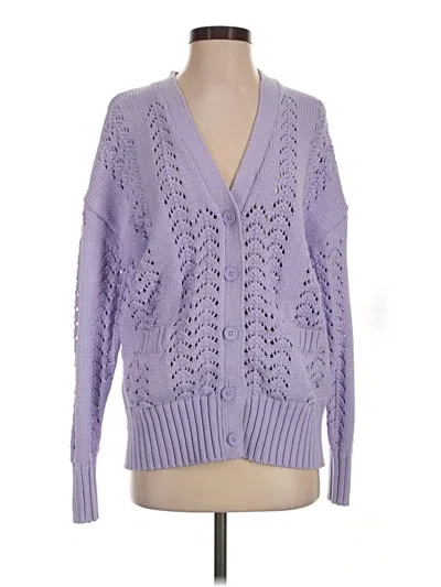 Pre-owned Scoop Cardigan Sweater In Purple