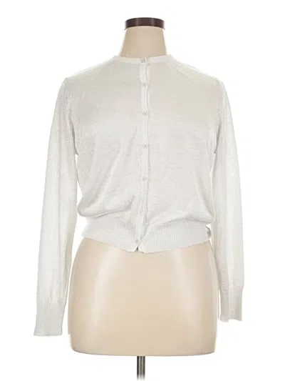 Pre-owned Scoop Cardigan Sweater In Silver