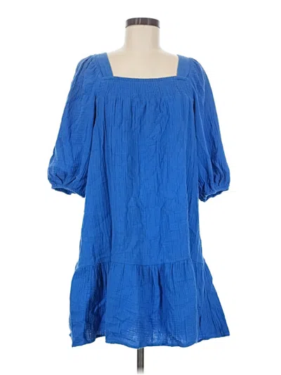 Pre-owned Scoop Casual Dress In Blue