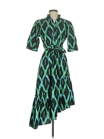 Pre-owned Scoop Casual Dress In Green