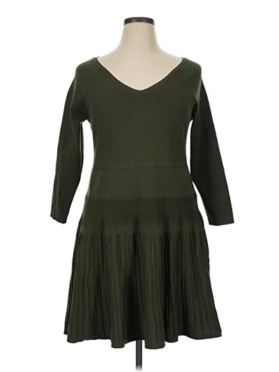 Pre-owned Scoop Casual Dress In Green