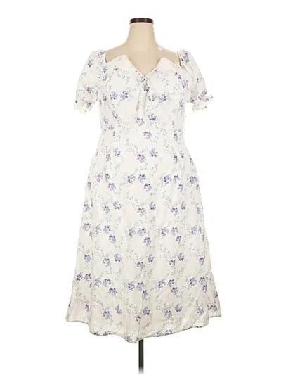 Scoop Casual Dress In Ivory
