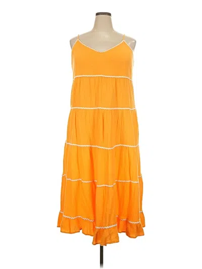 Pre-owned Scoop Casual Dress In Orange