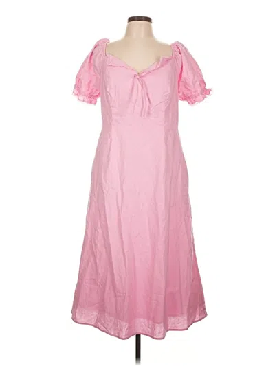 Scoop Casual Dress In Pink