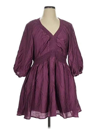 Pre-owned Scoop Casual Dress In Purple