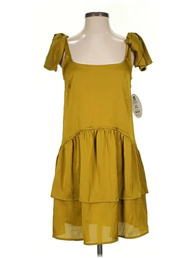 Pre-owned Scoop Casual Dress In Yellow