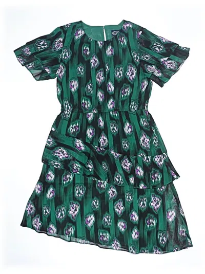 Pre-owned Scoop Kids' Dress In Green