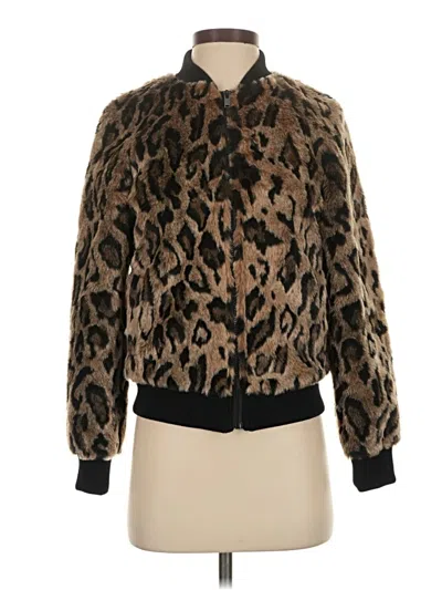 Pre-owned Scoop Faux Fur Jacket In Gold
