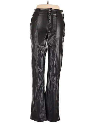 Pre-owned Scoop Faux Leather Pants In Black