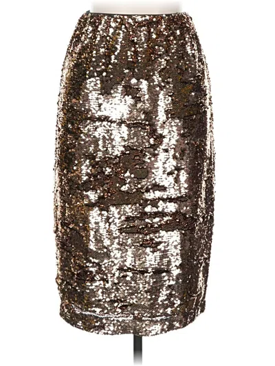 Pre-owned Scoop Formal Skirt In Gold