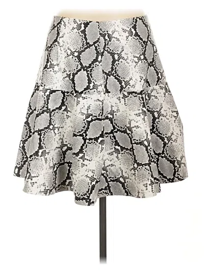 Pre-owned Scoop Formal Skirt In Silver