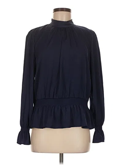 Pre-owned Scoop Long Sleeve Blouse In Blue