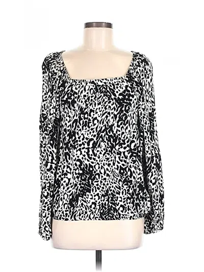 Pre-owned Scoop Long Sleeve Top Black Square Neckline Tops