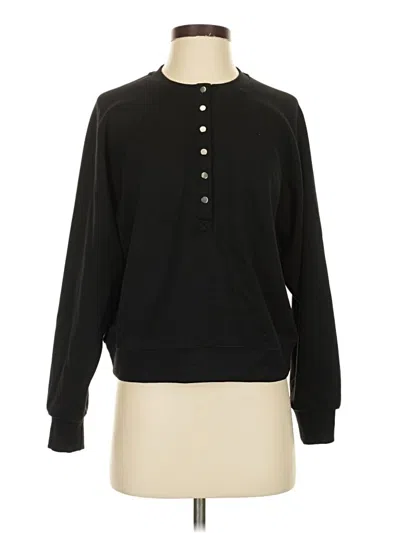 Pre-owned Scoop Pullover Sweater In Black