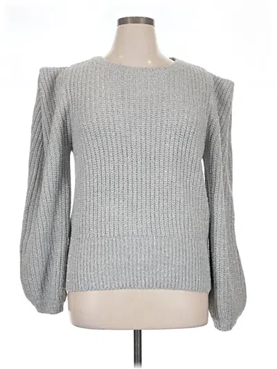 Pre-owned Scoop Pullover Sweater In Silver