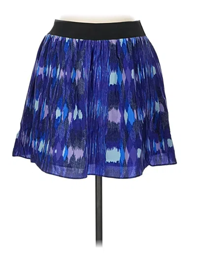 Pre-owned Scoop Silk Skirt In Blue