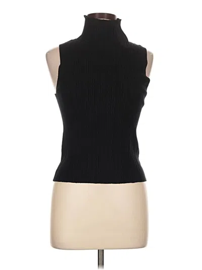 Pre-owned Scoop Sleeveless Top Black Halter Neckline Tops