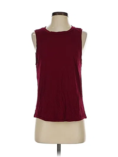 Pre-owned Scoop Sleeveless T-shirt In Burgundy