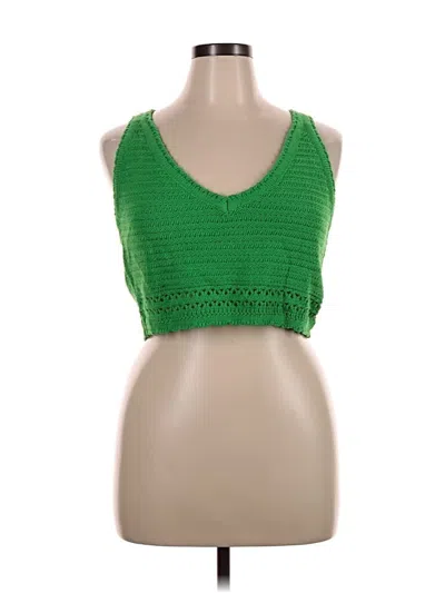 Pre-owned Scoop Sweater Vest In Green