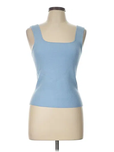 Pre-owned Scoop Tank Top Blue Square Neckline Tops