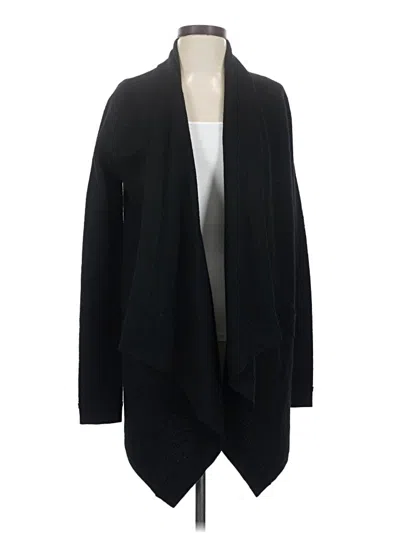 Pre-owned Scoop Wool Cardigan Sweater In Black
