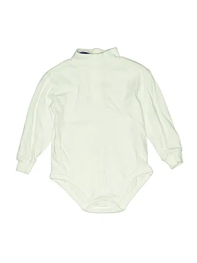 Pre-owned Scooters Kids' Long Sleeve Onesie In White