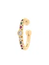 Scosha 10kt Yellow Gold Rainbow Bezel Ear Cuff