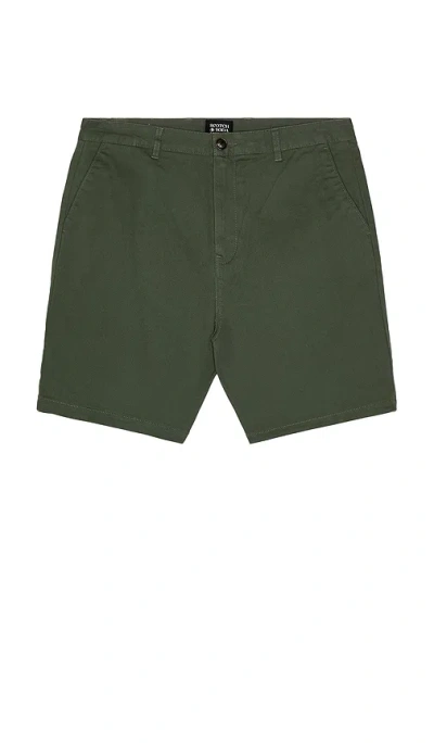 Scotch & Soda Stuart Washed Shorts In Green