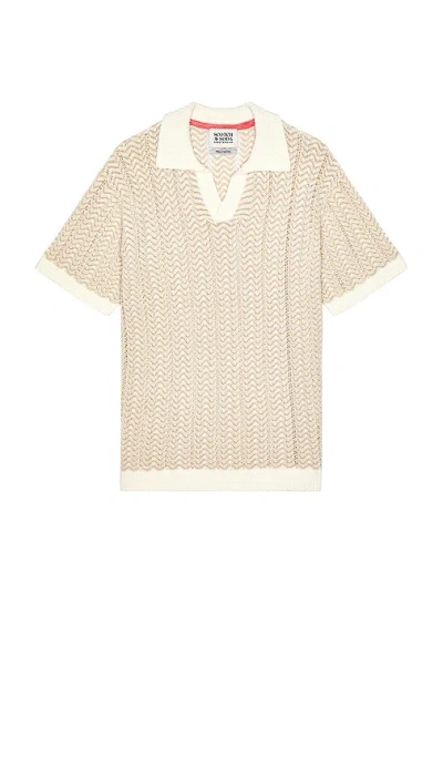Scotch & Soda Open Structured Knitted V-neck Shirt