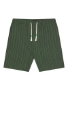 Scotch & Soda Regular Fit Tonal Striped Bermuda Shorts In Green