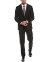 Scotch & Soda 2pc Suit With Flat Front Pant In Black