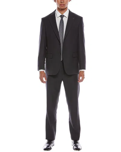 Scotch & Soda 2pc Suit With Flat Front Pant In Gray