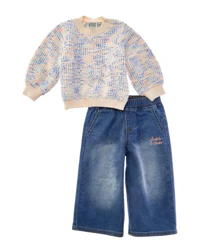 Scotch & Soda 2pc Sweater & Denim Pant Set In Multi