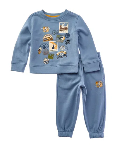Scotch & Soda Kids'  2pc Sweatshirt & Jogger Set In Blue