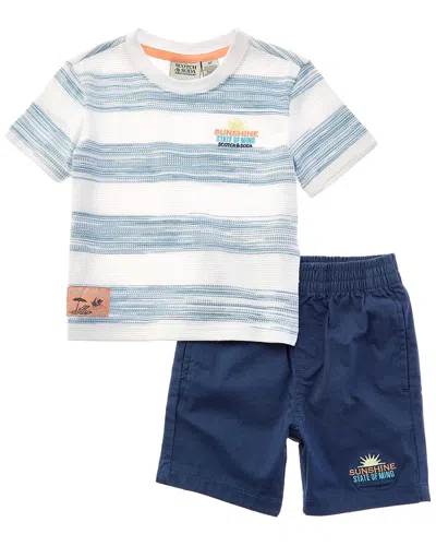Scotch & Soda 2pc T-shirt & Short Set In Blue
