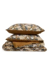 Scotch & Soda 3-piece Full/queen Floral Comforter & Sham Set In Brown
