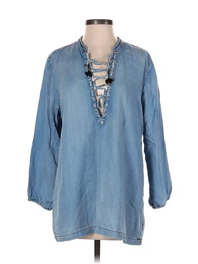 Pre-owned Scotch & Soda 3/4 Sleeve Blouse In Blue