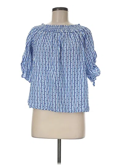 Pre-owned Scotch & Soda 3/4 Sleeve Blouse In Blue