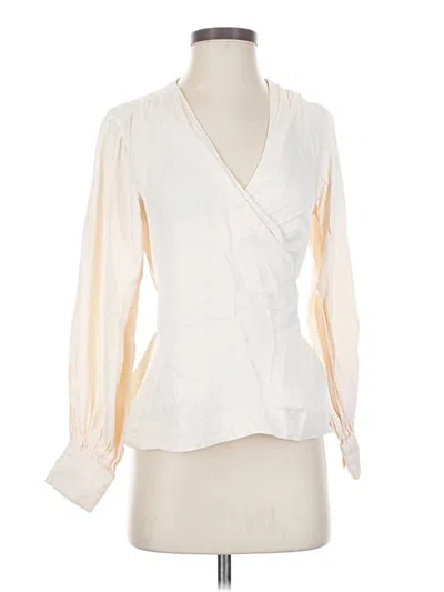 Pre-owned Scotch & Soda 3/4 Sleeve Blouse In White