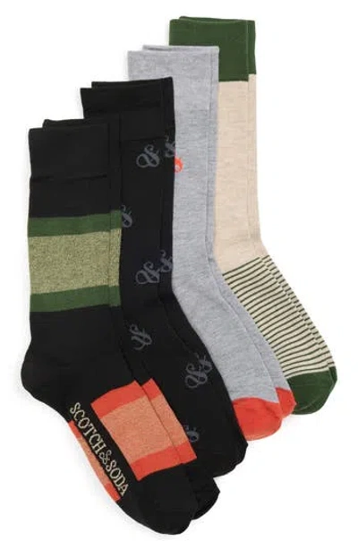 Scotch & Soda 4-pack Crew Socks In Multi
