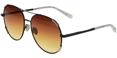 Scotch & Soda 5017 001 Women's Sunglasses Black Size 57 In Brown
