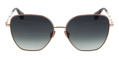 Scotch & Soda 5023 401 Women's Sunglasses Gold Size 58 In Animal Print