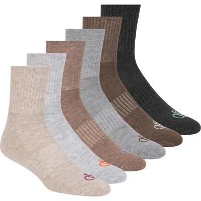 Scotch & Soda 6-pack Half Terry High Quarter Crew Socks In White