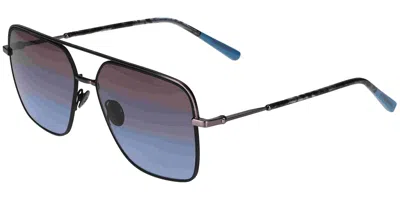 Scotch & Soda 6020 002 Men's Sunglasses Black Size 57 In Blue