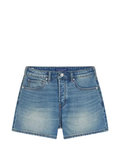 Scotch & Soda A-line Pocket Denim Shorts In Blue