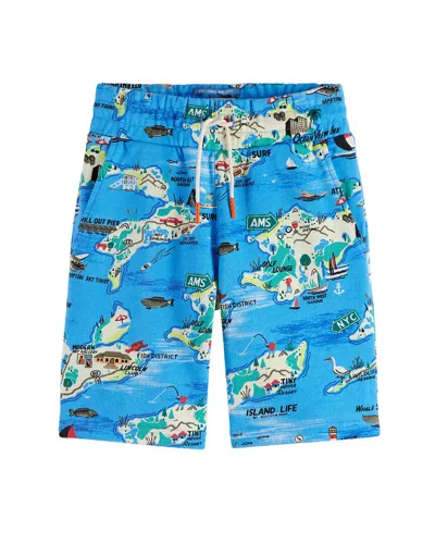 Scotch & Soda Kids'  All-over Printed Sweatshort In Multi