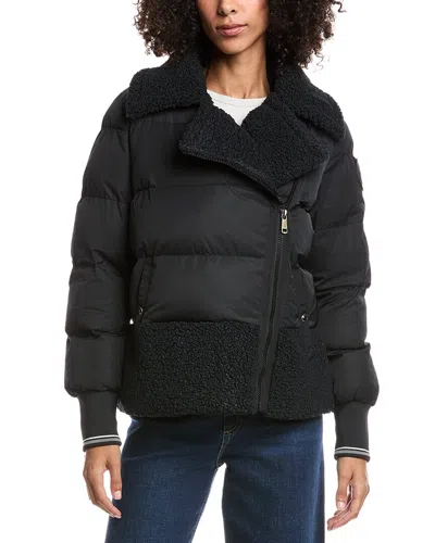 Scotch & Soda Anika Padded Puffer Jacket In Black